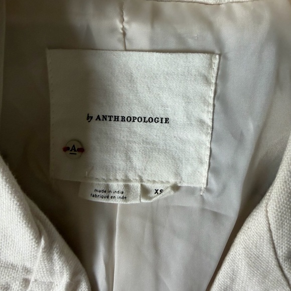 Anthropologie Cream Floral Embroidered Jacket - Picture 5 of 10